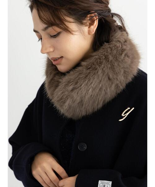 Te chichi（テチチ）の「ファーティペット（ストール/ショール・レディース・モカ/オフホワイト/グレー・F）」の3枚目の写真