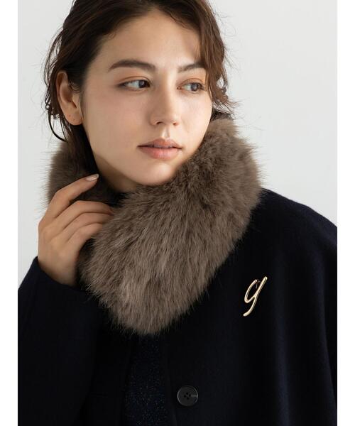 Te chichi（テチチ）の「ファーティペット（ストール/ショール・レディース・モカ/オフホワイト/グレー・F）」の6枚目の写真