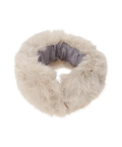 Te chichi（テチチ）の「ファーティペット（ストール/ショール・レディース・モカ/オフホワイト/グレー・F）」の4枚目の写真