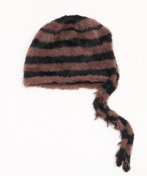 WEGO（ウィゴー）の「WEGO/ボーダーバラクラバ（ハット・レディース・ブラウン/ホワイト・FREE）」の7枚目の写真