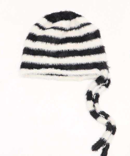 WEGO（ウィゴー）の「WEGO/ボーダーバラクラバ（ハット・レディース・ブラウン/ホワイト・FREE）」の6枚目の写真