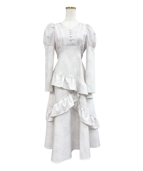 Rose Muse(ロゼミューズ)の「Peony flower print dress(ワンピース・レディース・ピンク/アイボリー・SMALL/MEDIUM)」の6枚目の写真