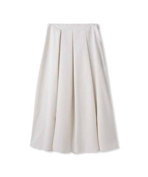 Droite lautreamont（ドロワットロートレアモン）の「タフタタックスカート≪洗濯機で洗える≫（スカート・レディース・オフホワイト/ブラウン・M）」の5枚目の写真