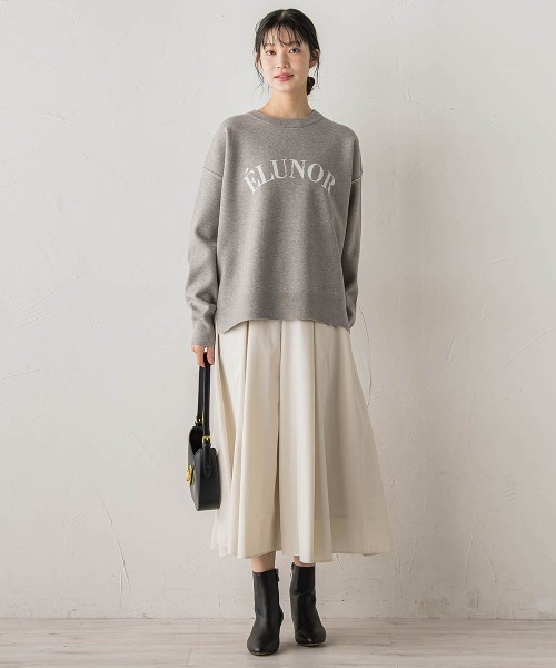 Droite lautreamont（ドロワットロートレアモン）の「タフタタックスカート≪洗濯機で洗える≫（スカート・レディース・オフホワイト/ブラウン・M）」の15枚目の写真