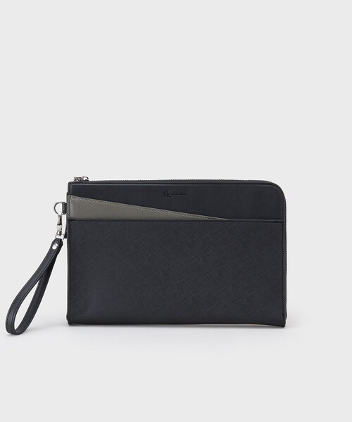 tk.TAKEO KIKUCHI（ティーケータケオキクチ）の「切替ZIPクラッチバッグ（クラッチバッグ・メンズ・ブラック/ブラック系/ブラック系1・00）」の13枚目の写真