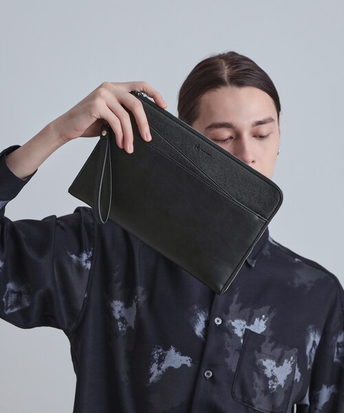 tk.TAKEO KIKUCHI（ティーケータケオキクチ）の「切替ZIPクラッチバッグ（クラッチバッグ・メンズ・ブラック/ブラック系/ブラック系1・00）」の7枚目の写真