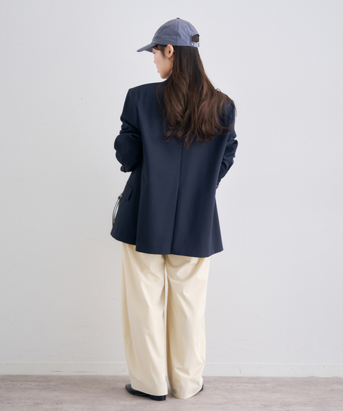 U by SPICK&SPAN（ユーバイスピックアンドスパン）の「2WAYトロタックサスペンダーパンツ（スラックス・レディース・ブラック/アイボリー・36/38）」の14枚目の写真