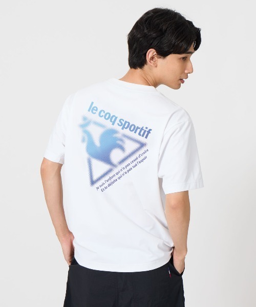 le coq sportif（ルコックスポルティフ）の「ヘランカサンスクリーン半袖Tシャツ(遮熱)（Tシャツ/カットソー・メンズ・ホワイト/ブラック・L/M/XL）」の3枚目の写真