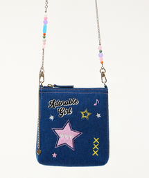 VVV（ブイブイブイ）の「ティーンデニムミニクロスバッグ_ブルー（メッセンジャーバッグ）」