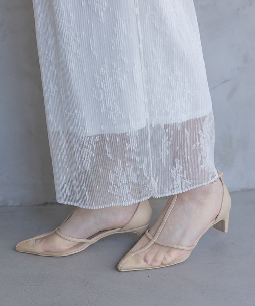 A part by(アパートバイ)の「メッシュヒールパンプス(パンプス・レディース・ブラック/ライトベージュ/ベージュ・MEDIUM/LARGE)」の2枚目の写真