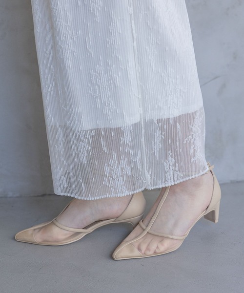 A part by(アパートバイ)の「メッシュヒールパンプス(パンプス・レディース・ブラック/ライトベージュ・MEDIUM/LARGE)」の2枚目の写真