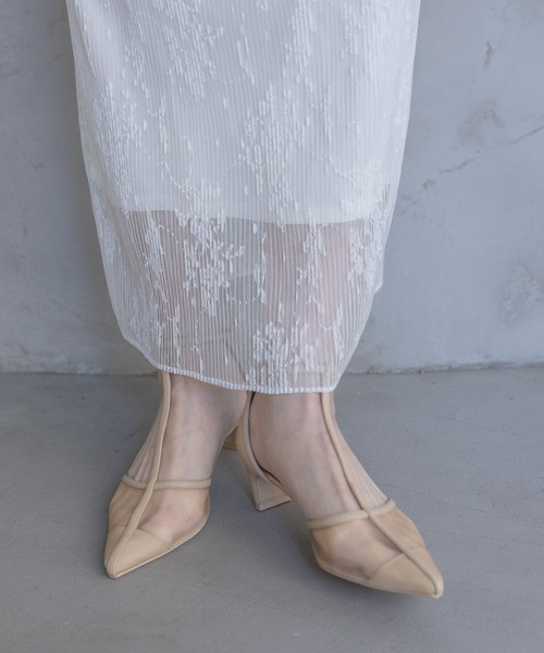 A part by(アパートバイ)の「メッシュヒールパンプス(パンプス・レディース・ブラック/ライトベージュ・MEDIUM/LARGE)」の4枚目の写真