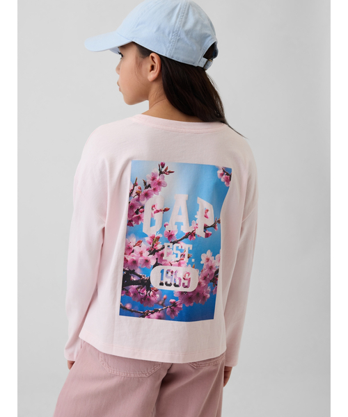 セール】オーバーサイズ SAKURA GAPロゴTシャツ (キッズ)（Tシャツ