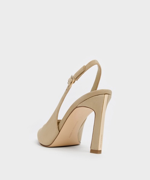 CHARLES & KEITH(チャールズ & キース)の「Kerra ケラ ポインテットスリングバックパンプス(パンプス・レディース・ホワイト/ベージュ/ブラック・23.5cm/23cm/22cm/22.5cm/25cm/24.5cm)」の4枚目の写真