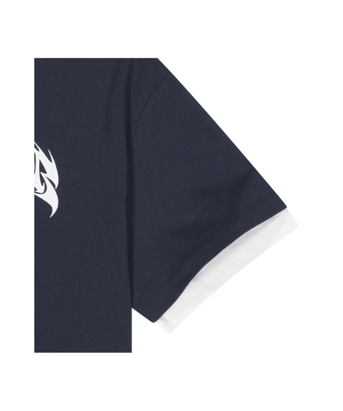 MEA（メア）の「LAYERED SLEEVES T-SHIRT  [NAVY]（Tシャツ/カットソー・メンズ・ネイビー・FREE）」の5枚目の写真