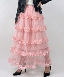 チュールフリル レイヤリングスカート