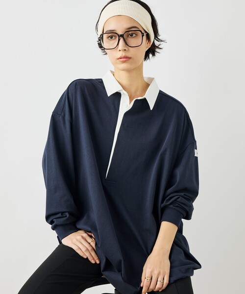 MAQWEL（マクウェル）の「【新色追加】【MAQWEL/マクウェル】ウォッシャブルBIGラガーシャツ（シャツ/ブラウス・レディース・ネイビー/ベージュ/ブラック系その他3/サックスブルー/グレー系その他2・FREE）」の4枚目の写真