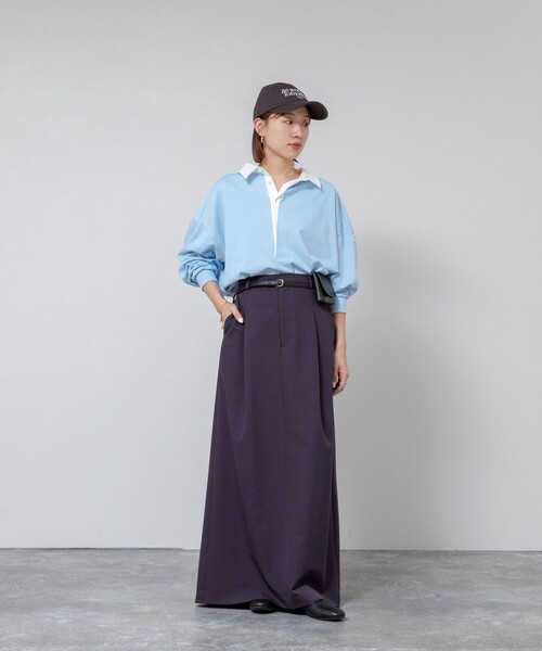 MAQWEL（マクウェル）の「【新色追加】【MAQWEL/マクウェル】ウォッシャブルBIGラガーシャツ（シャツ/ブラウス・レディース・ネイビー/ベージュ/ブラック系その他3/サックスブルー/グレー系その他2・FREE）」の18枚目の写真