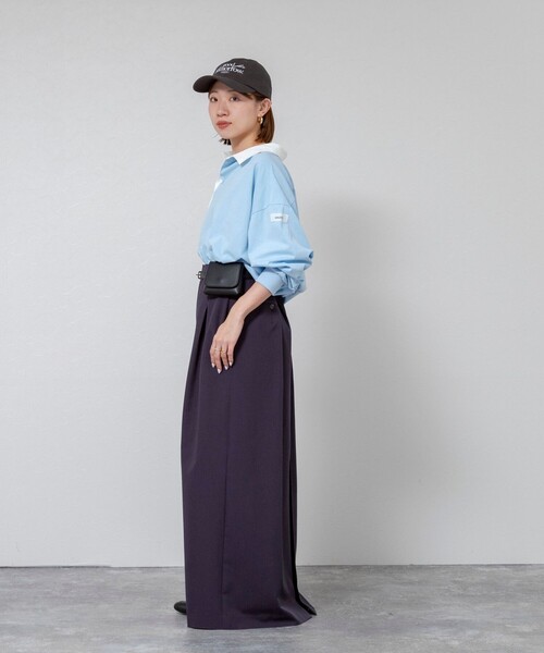 MAQWEL（マクウェル）の「【新色追加】【MAQWEL/マクウェル】ウォッシャブルBIGラガーシャツ（シャツ/ブラウス・レディース・ネイビー/ベージュ/ブラック系その他3/サックスブルー/グレー系その他2・FREE）」の19枚目の写真