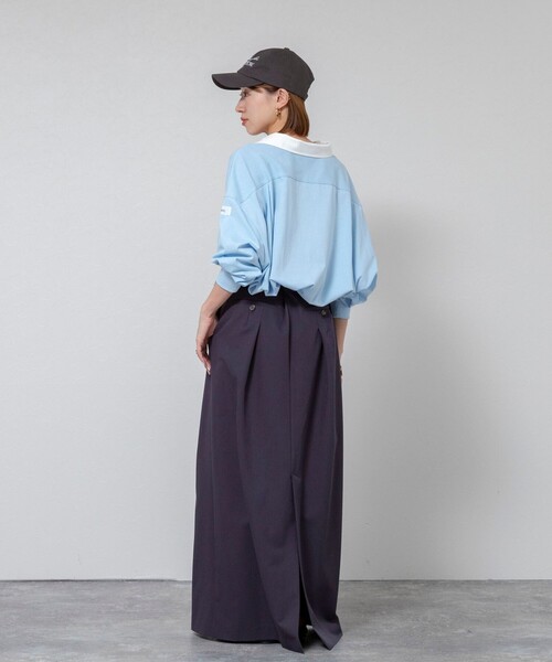 MAQWEL（マクウェル）の「【新色追加】【MAQWEL/マクウェル】ウォッシャブルBIGラガーシャツ（シャツ/ブラウス・レディース・ネイビー/ベージュ/ブラック系その他3/サックスブルー/グレー系その他2・FREE）」の20枚目の写真