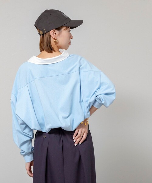 MAQWEL（マクウェル）の「【新色追加】【MAQWEL/マクウェル】ウォッシャブルBIGラガーシャツ（シャツ/ブラウス・レディース・ネイビー/ベージュ/ブラック系その他3/サックスブルー/グレー系その他2・FREE）」の21枚目の写真