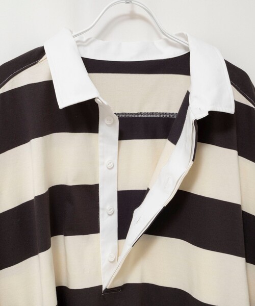 MAQWEL（マクウェル）の「【新色追加】【MAQWEL/マクウェル】ウォッシャブルBIGラガーシャツ（シャツ/ブラウス・レディース・ネイビー/ベージュ/ブラック系その他3/サックスブルー/グレー系その他2・FREE）」の8枚目の写真