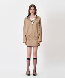 MEA（メア）の「HIGH NECK SHIRT BLOUSON  [BEIGE]（MA-1）」