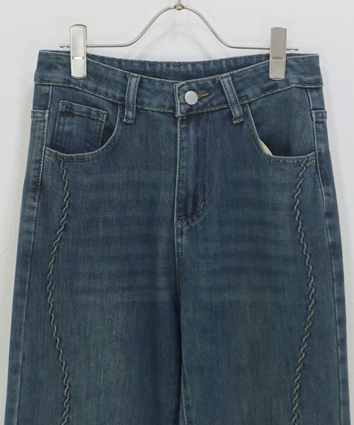J by blue(ジェイバイブルー)の「ウェーブラインフレアデニムパンツ(デニムパンツ・レディース・ブルー/ネイビー・LARGE/MEDIUM)」の20枚目の写真