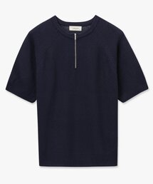 LEMARD（ルマード）の「ラウンド半オープンハーフニット - ネイビー（ニット/セーター）」
