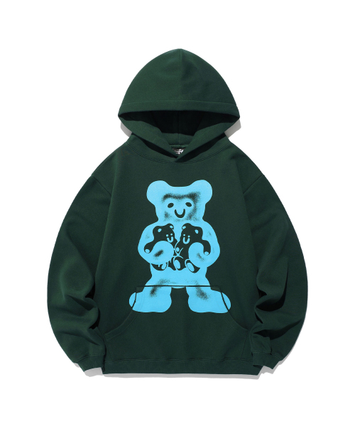 NICE GHOST CLUB（ナイスゴーストクラブ）の「3 GUMMY BEARS HOODIE_GREEN(NG2EFUM409A)（パーカー・レディース・グリーン・S/M/L）」の2枚目の写真