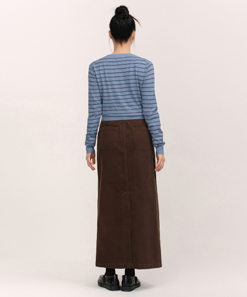 MUSINSA STANDARD WOMAN（ムシンサスタンダードウーマン）の「ウィメンズ11W コーデュロイマキシスカート [ブラウン]（スカート・レディース・その他・SMALL/X-SMALL/LARGE/MEDIUM）」の9枚目の写真