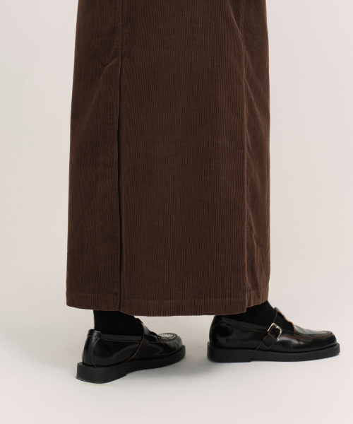MUSINSA STANDARD WOMAN（ムシンサスタンダードウーマン）の「ウィメンズ11W コーデュロイマキシスカート [ブラウン]（スカート・レディース・その他・SMALL/X-SMALL/LARGE/MEDIUM）」の5枚目の写真