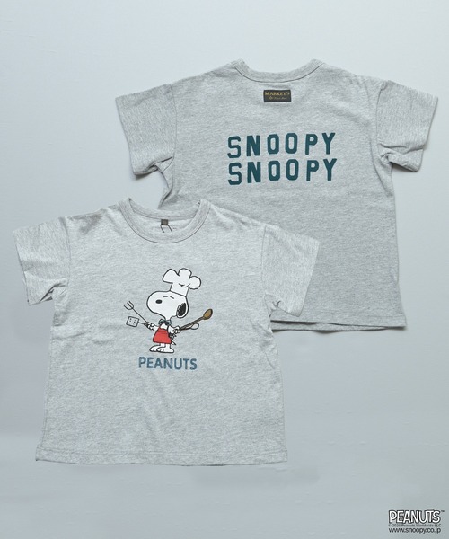 PEANUTS（ピーナッツ）の「【PEANUTS】スヌーピー/プリントTシャツ（Tシャツ/カットソー・キッズ・イエロー/ブラック/オフホワイト/杢グレー・80/90/95/100/110/120/130/140/150）」の4枚目の写真