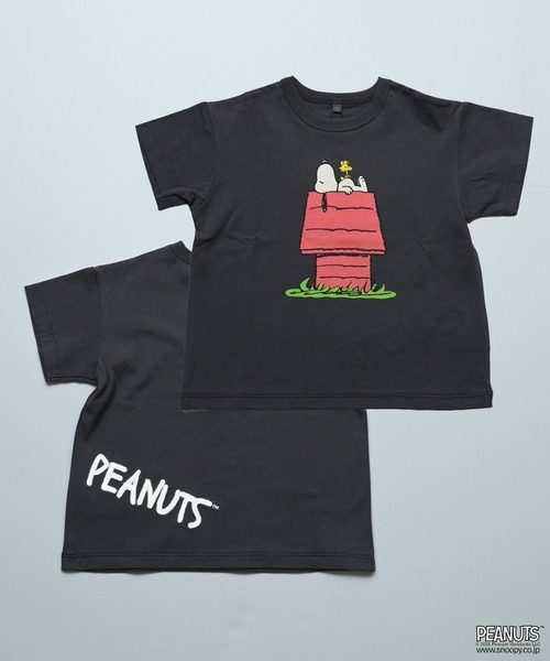 PEANUTS（ピーナッツ）の「【PEANUTS】スヌーピー/プリントTシャツ（Tシャツ/カットソー・キッズ・イエロー/ブラック/オフホワイト/杢グレー・80/90/95/100/110/120/130/140/150）」の3枚目の写真
