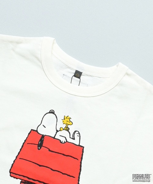 PEANUTS（ピーナッツ）の「【PEANUTS】スヌーピー/プリントTシャツ（Tシャツ/カットソー・キッズ・イエロー/ブラック/オフホワイト/杢グレー・80/90/95/100/110/120/130/140/150）」の9枚目の写真