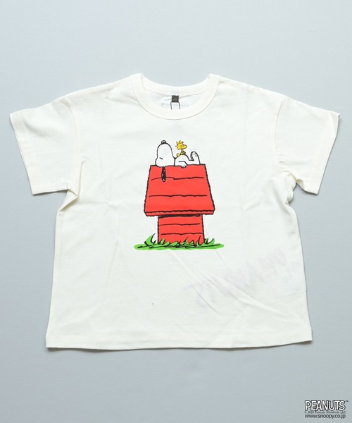 PEANUTS（ピーナッツ）の「【PEANUTS】スヌーピー/プリントTシャツ（Tシャツ/カットソー・キッズ・イエロー/ブラック/オフホワイト/杢グレー・80/90/95/100/110/120/130/140/150）」の13枚目の写真
