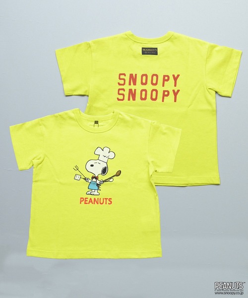 PEANUTS（ピーナッツ）の「【PEANUTS】スヌーピー/プリントTシャツ（Tシャツ/カットソー・キッズ・イエロー/ブラック/オフホワイト/杢グレー・80/90/95/100/110/120/130/140/150）」の5枚目の写真