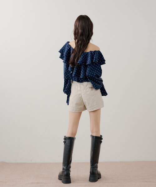 Chico(チコ)の「【セットアップ対応】コンパクトレイヤードショートパンツ(その他パンツ・レディース・ベージュ/ブルー系その他3/アイボリー・MEDIUM/SMALL)」の6枚目の写真