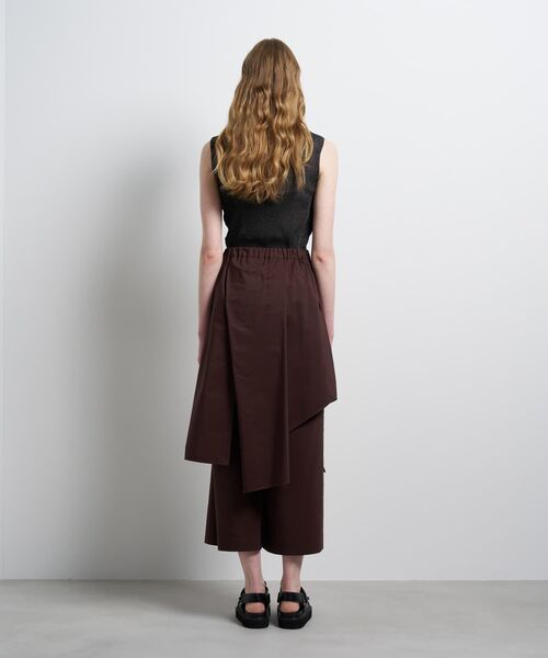 LANVIN en Bleu(ランバンオンブルー)の「アシンメトリーレイヤードパンツ(その他パンツ・レディース・ボルドー/ブラック・38/36)」の5枚目の写真