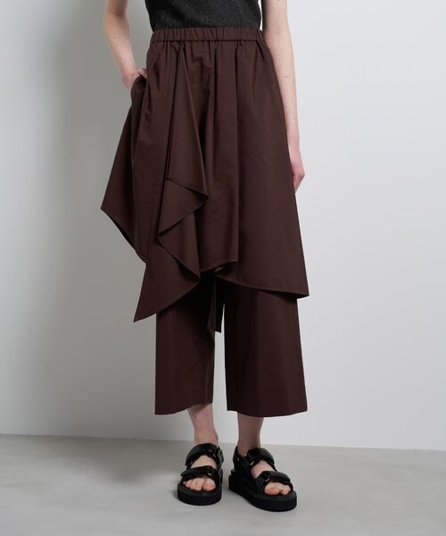LANVIN en Bleu(ランバンオンブルー)の「アシンメトリーレイヤードパンツ(その他パンツ・レディース・ボルドー/ブラック・38/36)」の6枚目の写真