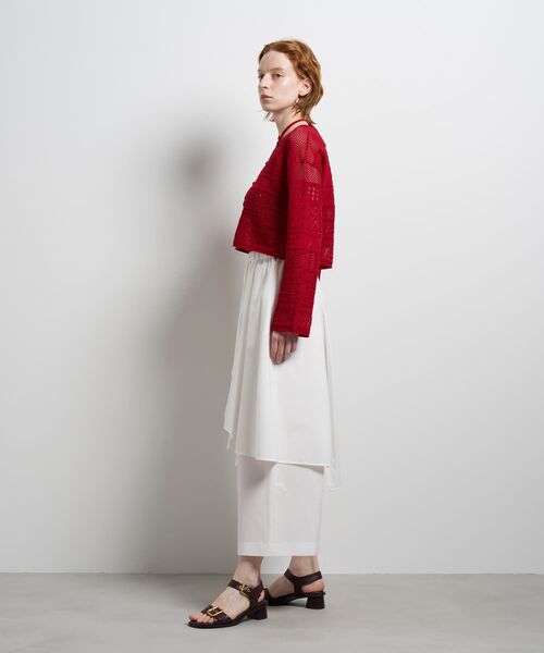 LANVIN en Bleu(ランバンオンブルー)の「アシンメトリーレイヤードパンツ(その他パンツ・レディース・ボルドー/ブラック・38/36)」の12枚目の写真