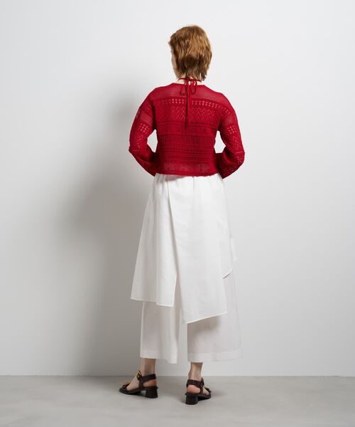 LANVIN en Bleu(ランバンオンブルー)の「アシンメトリーレイヤードパンツ(その他パンツ・レディース・ボルドー/ブラック・38/36)」の13枚目の写真