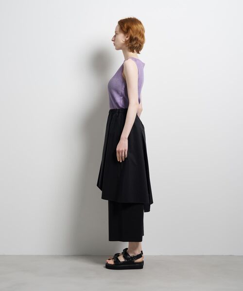 LANVIN en Bleu(ランバンオンブルー)の「アシンメトリーレイヤードパンツ(その他パンツ・レディース・ボルドー/ブラック・38/36)」の20枚目の写真