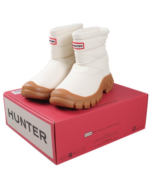 HUNTER（ハンター）の「【HUNTER / ハンター】 WOMENS INTREPID SHORT SNOW BOOT ウィメンズ インテレピッド ショート スノーブーツ WFS2108WWU（ブーツ・レディース・ブラック/ホワイト・UK5/UK4/UK7/UK6）」の2枚目の写真