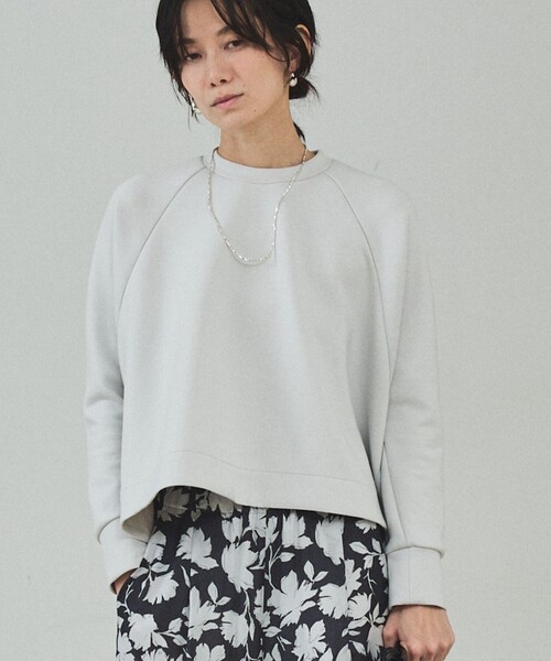 qualite（カリテ）の「【楽なのに上品】ダンボールボックスプルオーバー/スウェット/トレーナー/春服（スウェット・レディース・ライトグレー/チャコールグレー/アイボリー・フリー）」の3枚目の写真