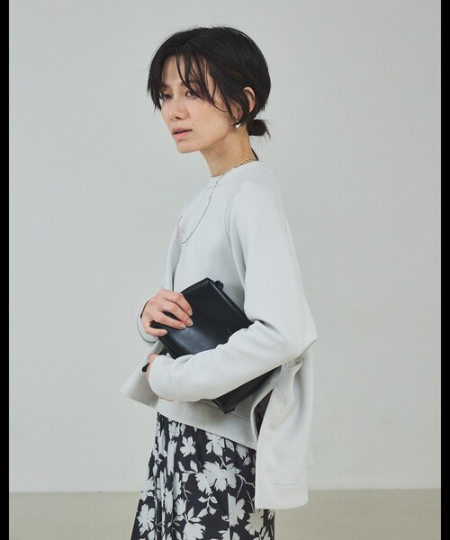 qualite（カリテ）の「【楽なのに上品】ダンボールボックスプルオーバー/スウェット/トレーナー/春服（スウェット・レディース・ライトグレー/チャコールグレー/アイボリー・フリー）」の10枚目の写真