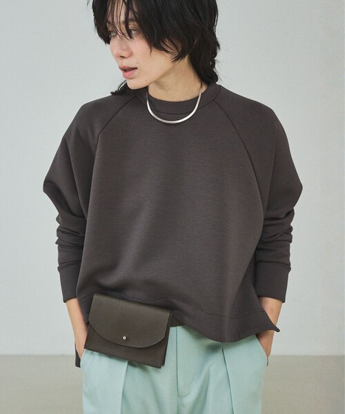 qualite（カリテ）の「【楽なのに上品】ダンボールボックスプルオーバー/スウェット/トレーナー/春服（スウェット・レディース・ライトグレー/チャコールグレー/アイボリー・フリー）」の17枚目の写真