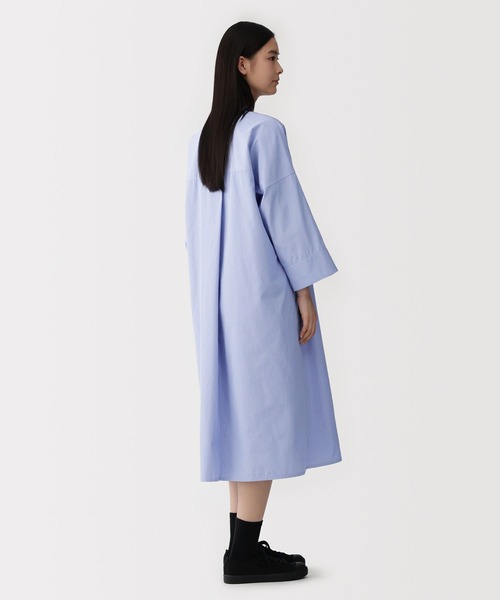 MUJI Labo(ムジラボ)の「〔MUJI Labo〕婦人 ポプリンシャツワンピース(シャツワンピース・レディース・ダークグレー/ネイビー系/サックスブルー・XL/L/M/S)」の8枚目の写真