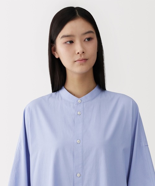 MUJI Labo(ムジラボ)の「〔MUJI Labo〕婦人 ポプリンシャツワンピース(シャツワンピース・レディース・ダークグレー/ネイビー系/サックスブルー・XL/L/M/S)」の10枚目の写真