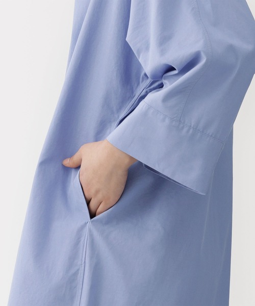 MUJI Labo(ムジラボ)の「〔MUJI Labo〕婦人 ポプリンシャツワンピース(シャツワンピース・レディース・ダークグレー/ネイビー系/サックスブルー・XL/L/M/S)」の11枚目の写真